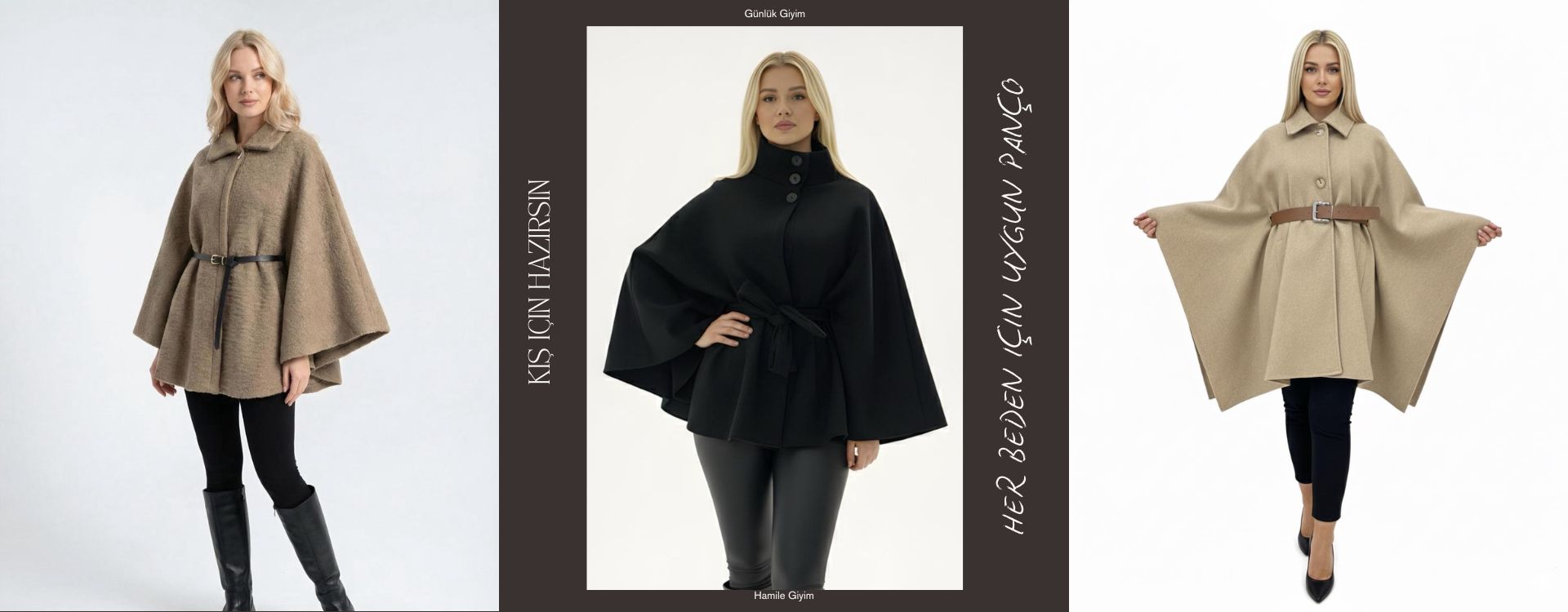 Hamile Giyimde Panço | Pelerin | Kaban 